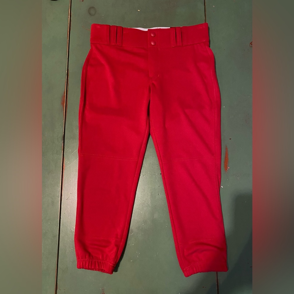 Women's Red Softball Pants
